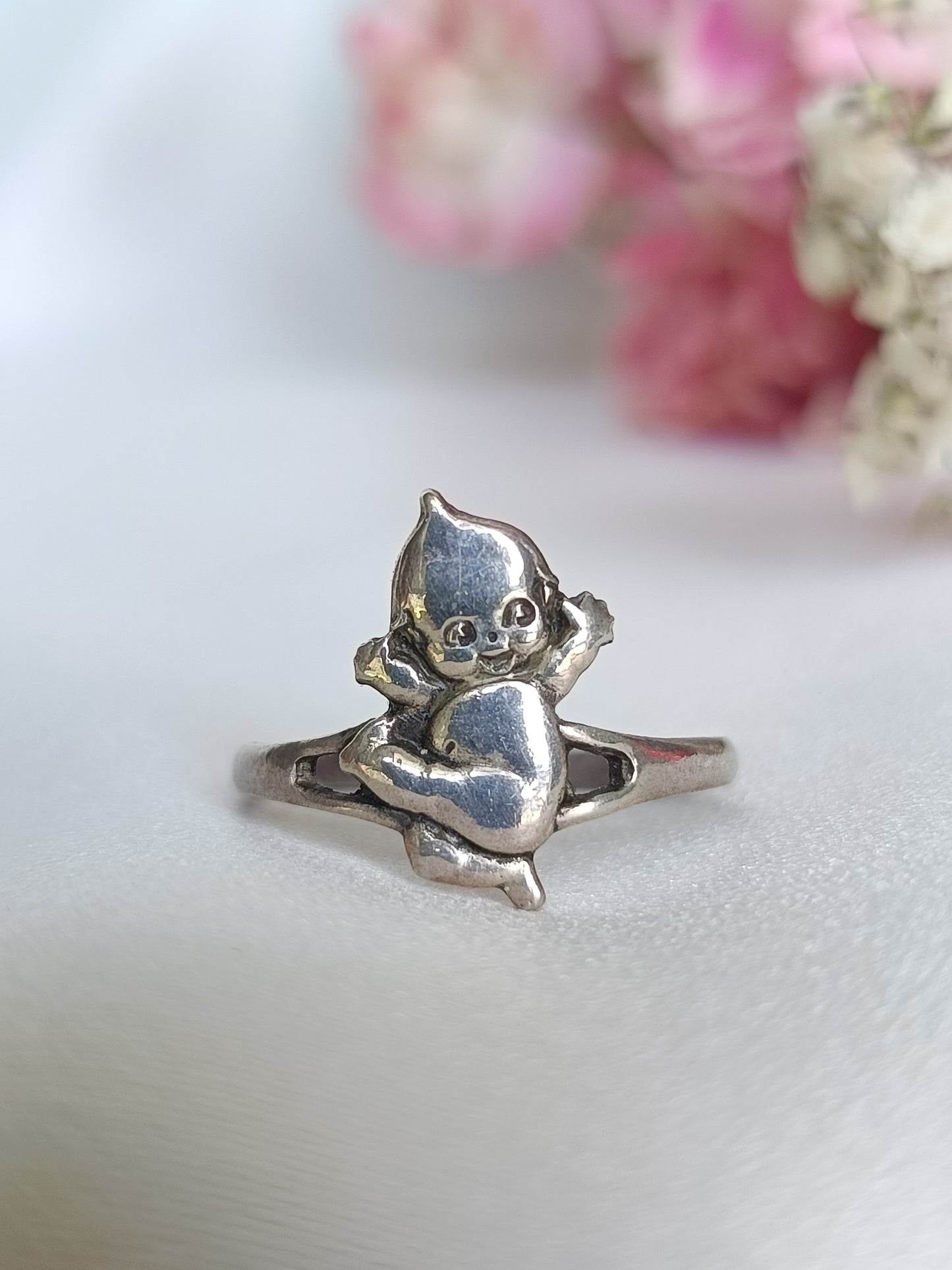 Antique 1920's trademark Kewpie doll ring by Paye & Baker size 5 US or J UK