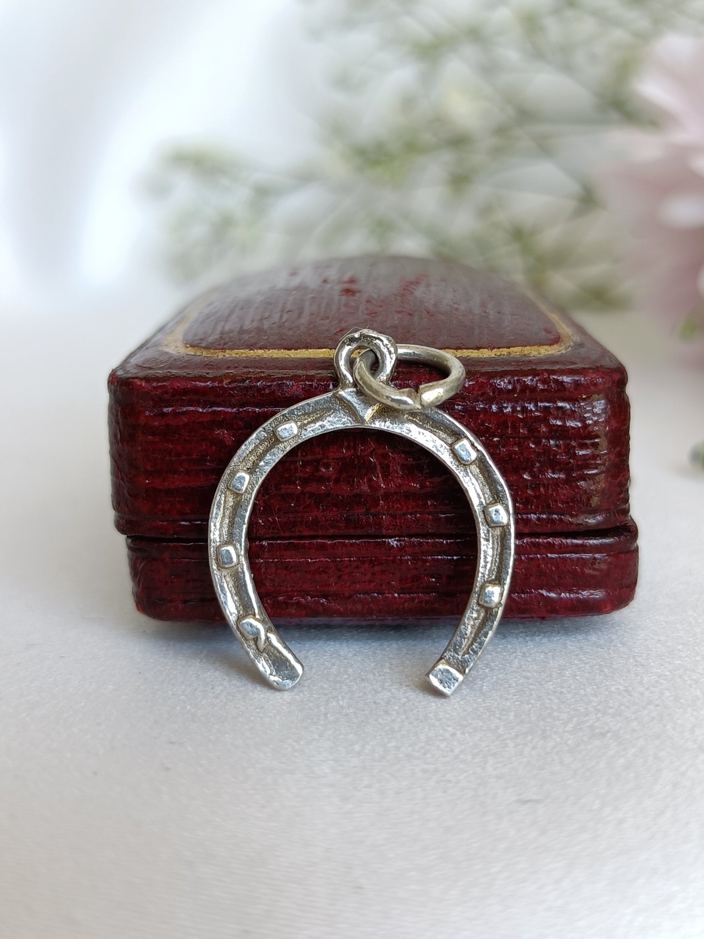 Vintage sterling silver lucky horse shoe charm or small pendant