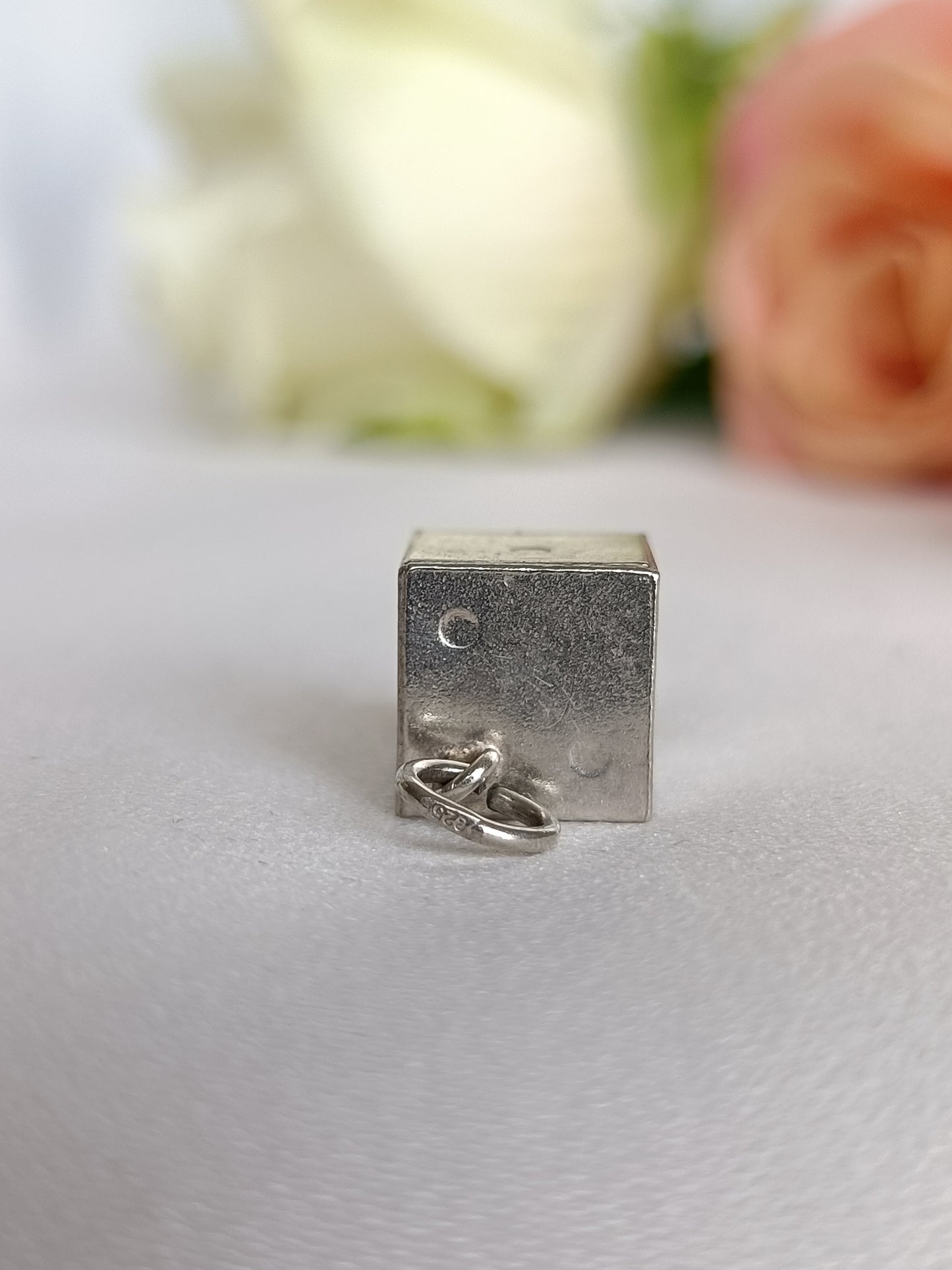 Vintage 1970's 925 Sterling silver Dice charm